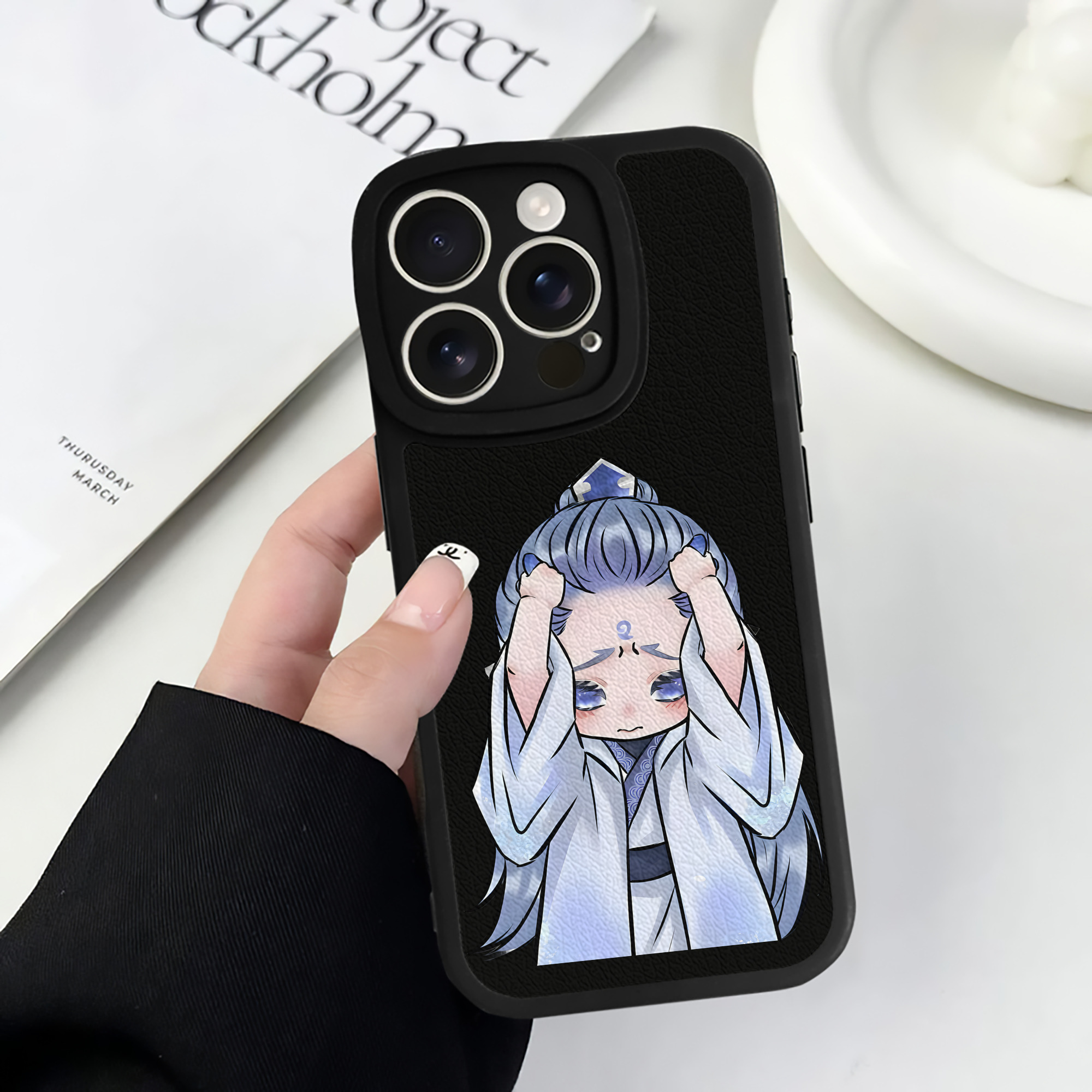 （画像用） Ne Zha 2 ナタ 魔童の大暴れ 【iPhone 16シリーズ対応】シリコンスマホケース（レザー調） 材質：シリコン